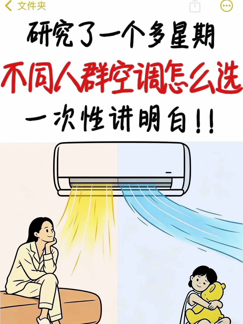 空调别再盲目瞎买啦！不同人群空调这样选✅